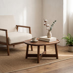 Oval Wooden Low Tea Table