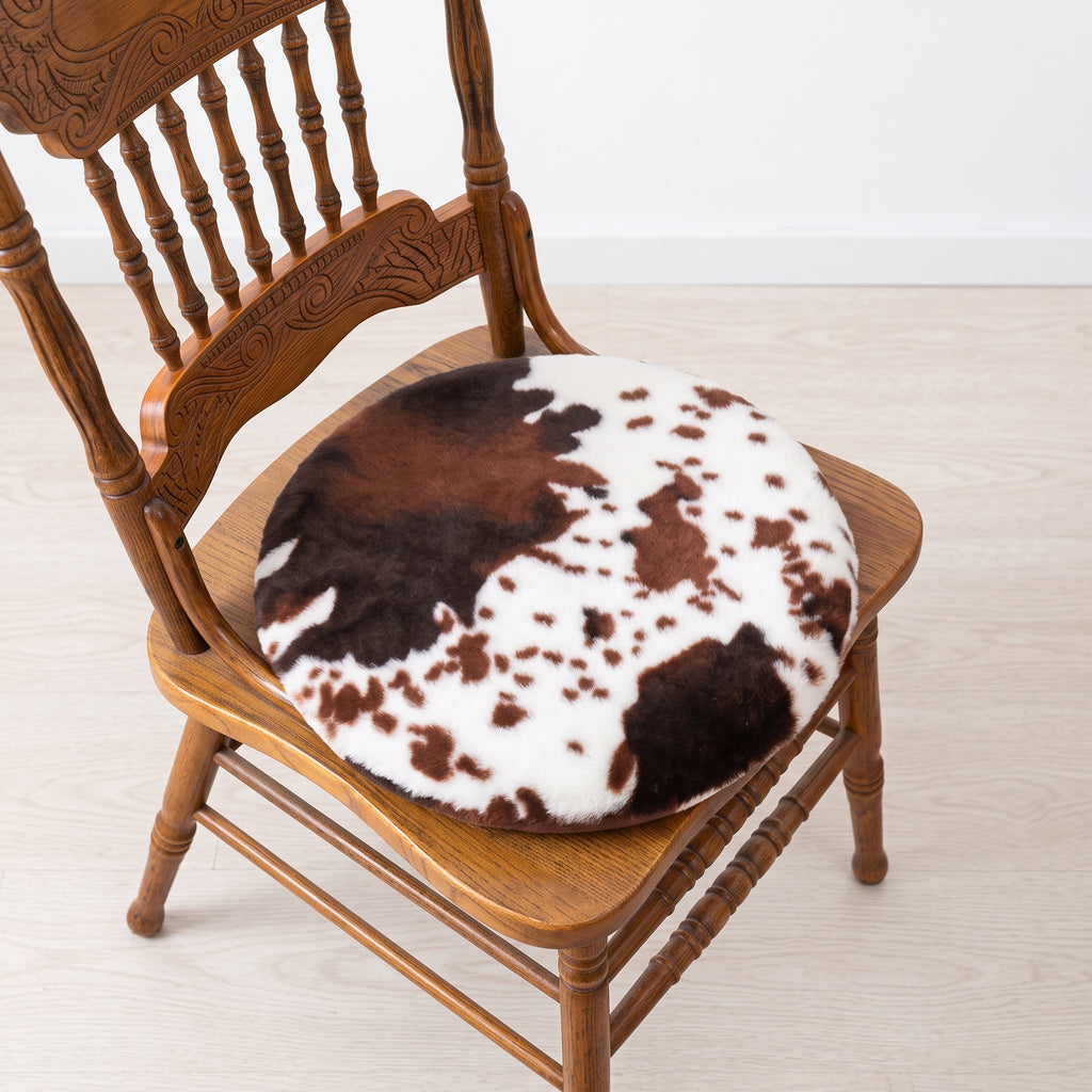 brown-and-white cow print Memory Foam Seat Cushion