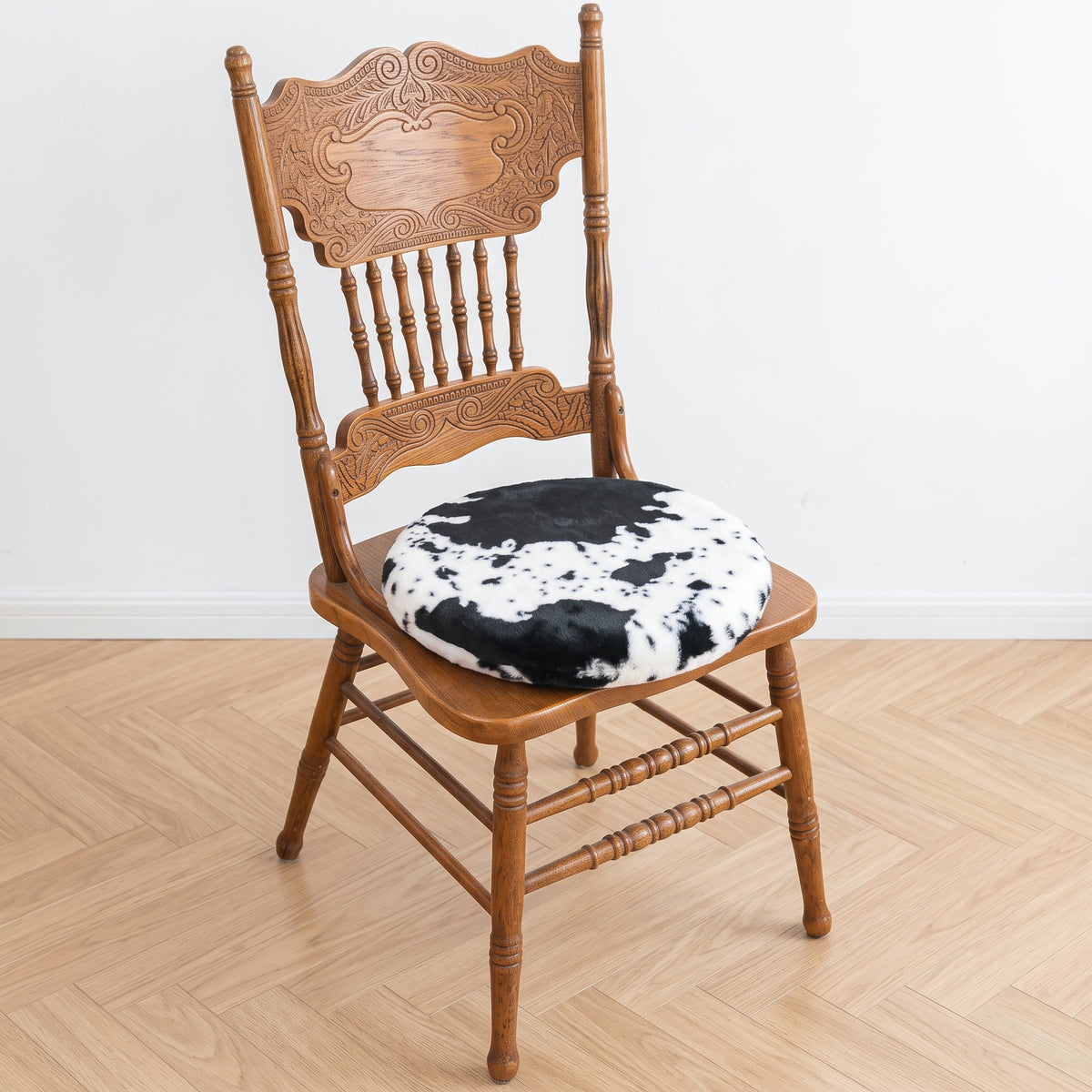 black-and-white cow Print Memory Foam Seat Cushion