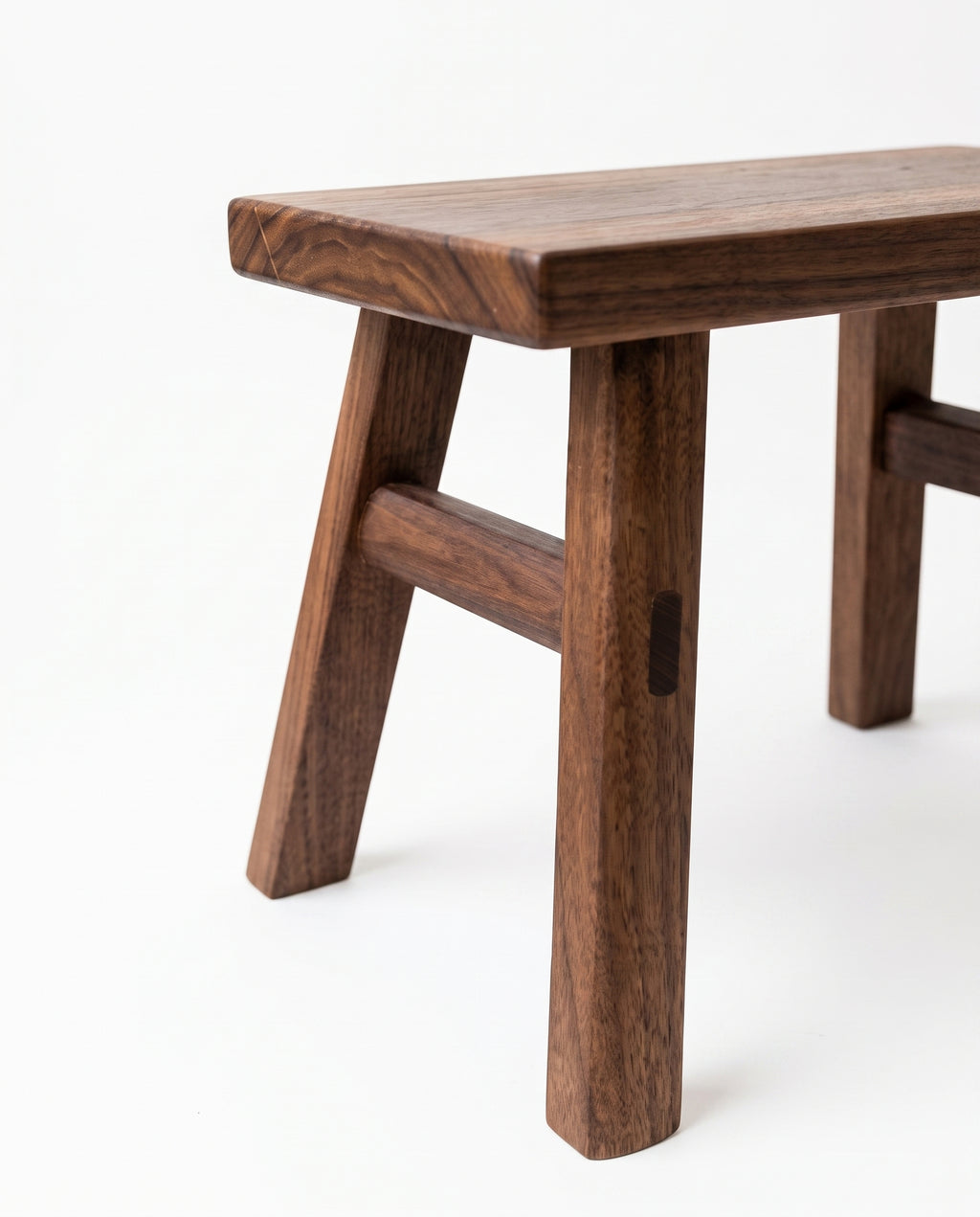 Walnut Wood Low Stool