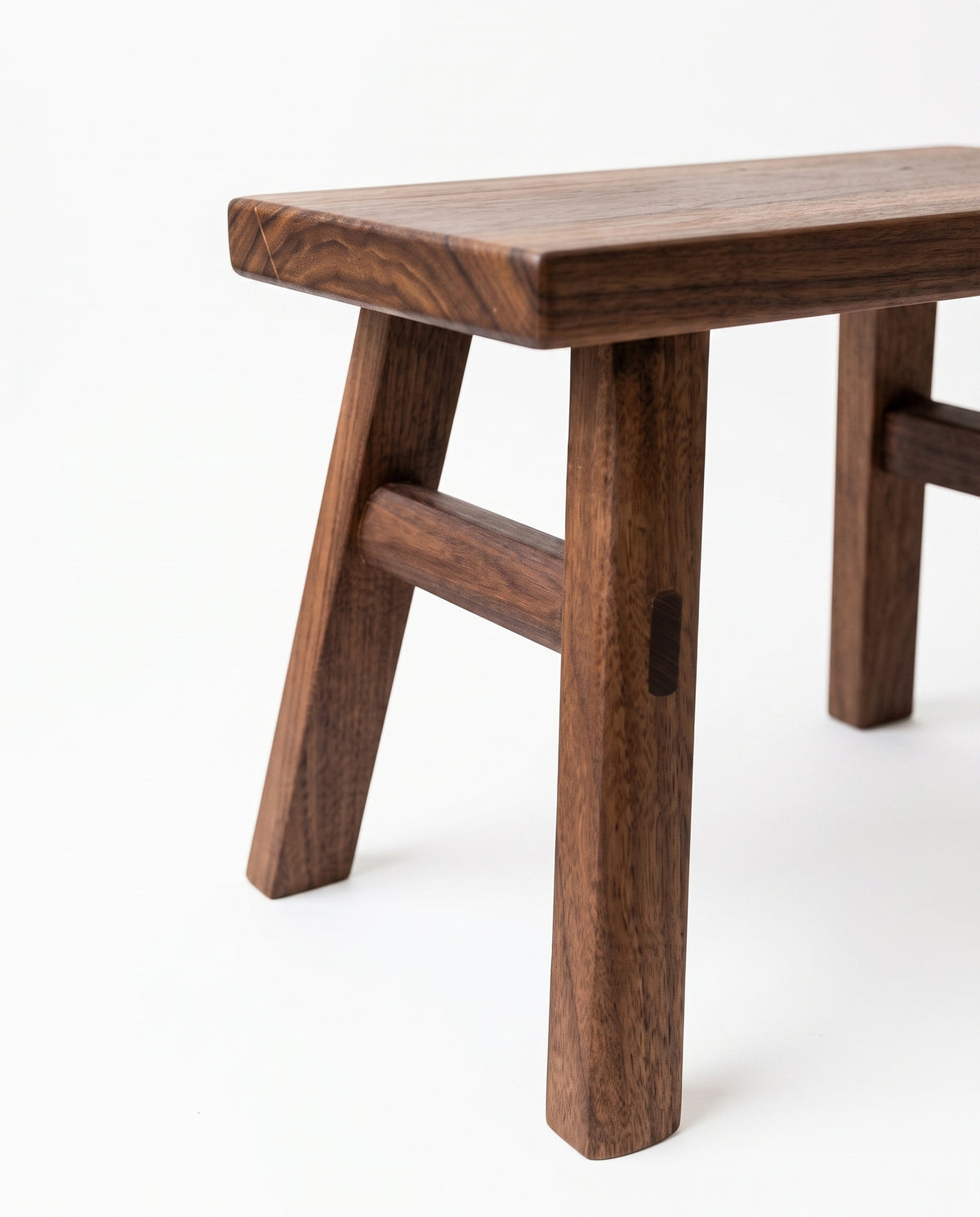 Walnut Wood Low Stool