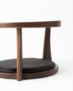 Japanese-Style Floor Chair with Curved Backrest