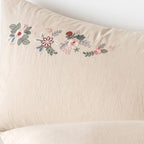 Wide Lace Trim Cotton-Linen Pillowcases — Set of 2