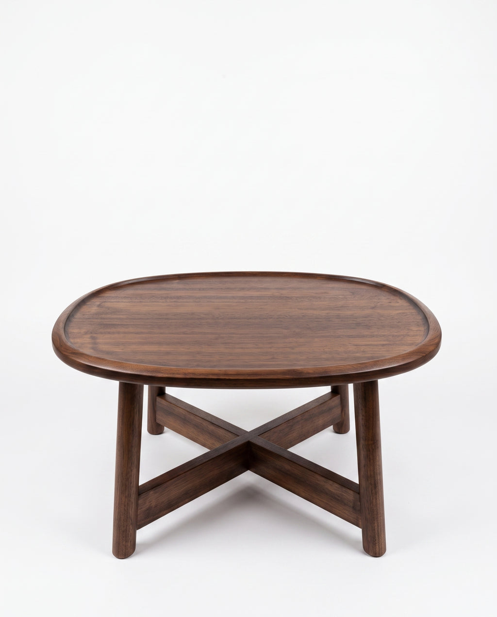 Oval Wooden Low Tea Table