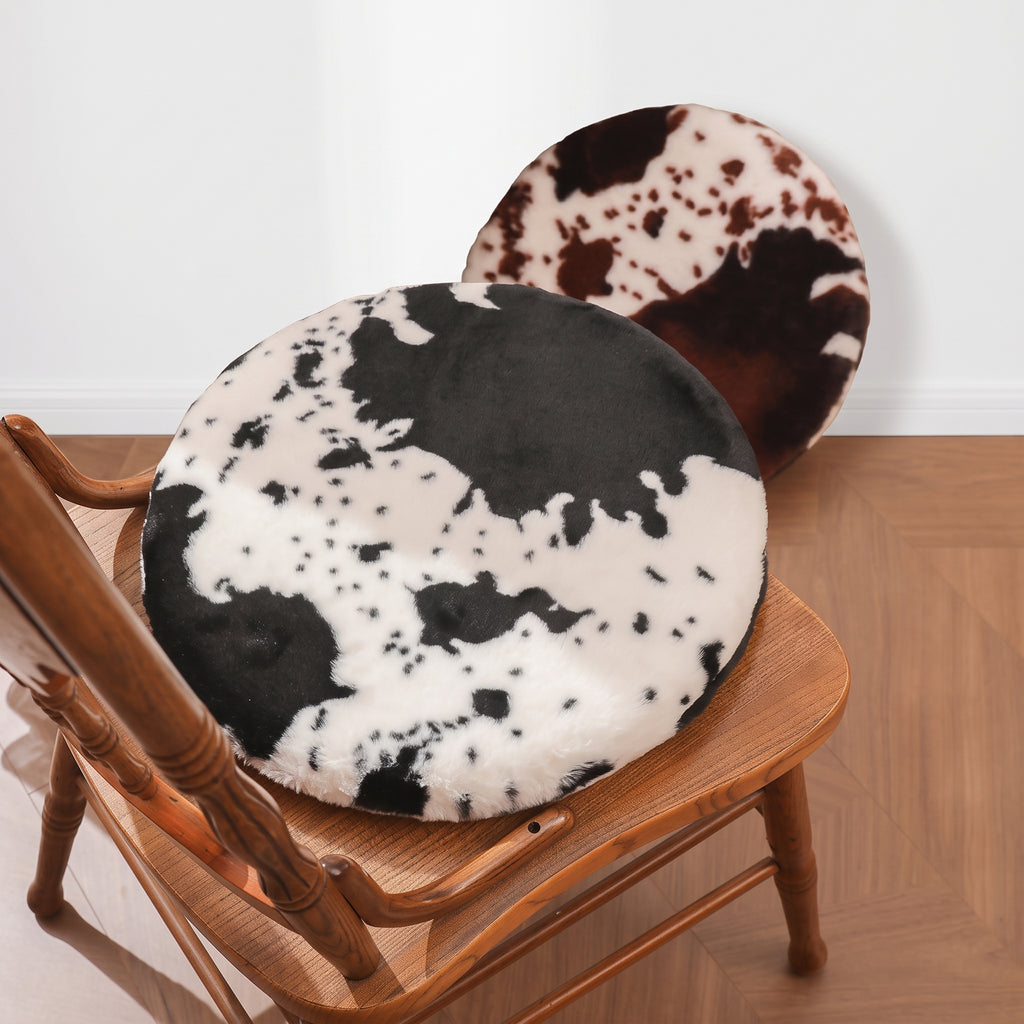 black-and-white cow Print Memory Foam Seat Cushion