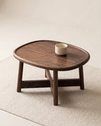 Oval Wooden Low Tea Table