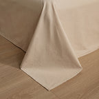 Butter Yellow & Beige Cotton Bedding Set — 4 Pieces