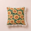 Sunflower Fringe Throw Pillow
